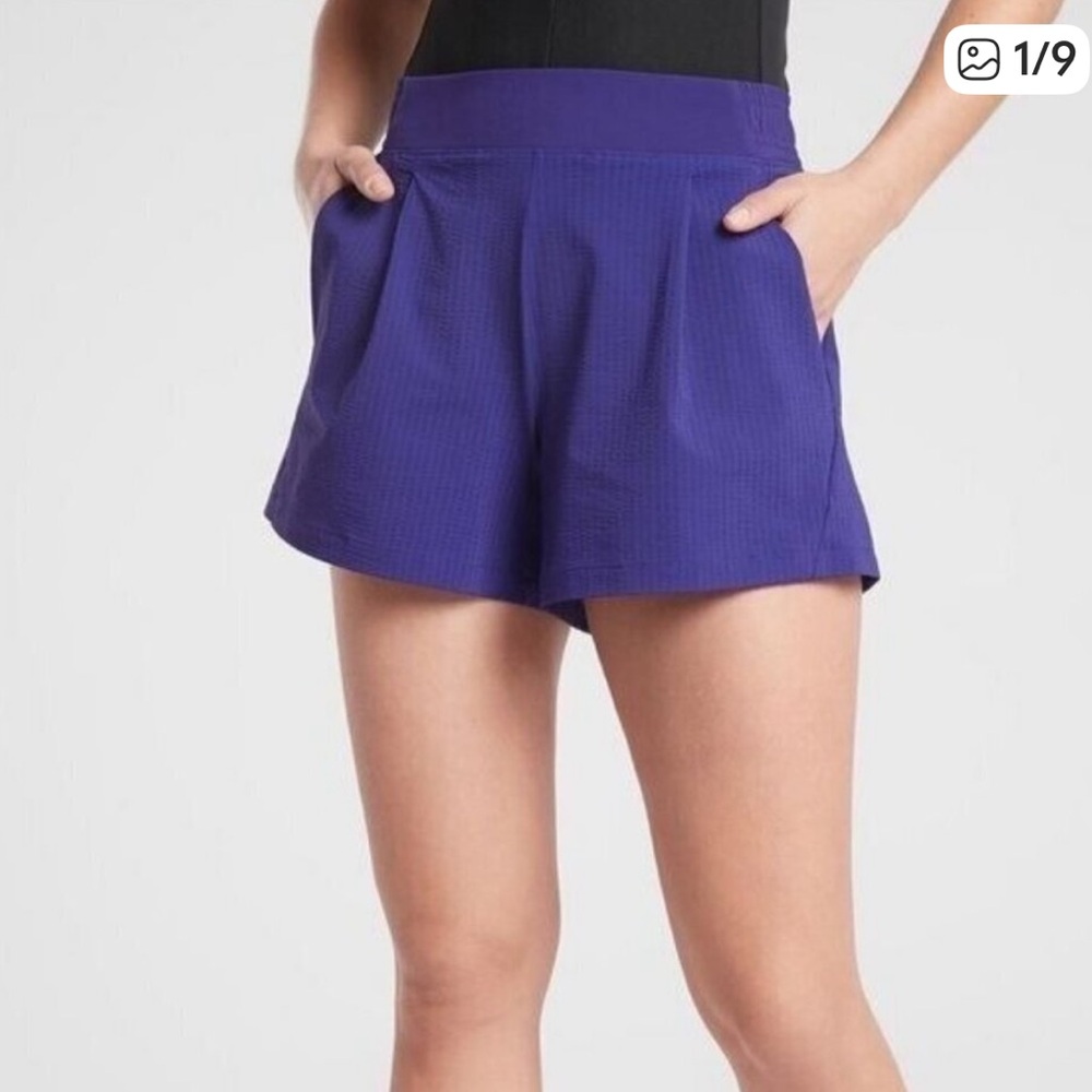 Athleta Purple Textured Athletic Shorts